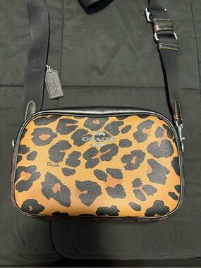 Real Coach Leopard Print Crossbody Bag